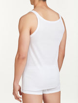 Filo di Scozia - Canottiera spalla stretta in cotone Bianchi Uomo - Ragno