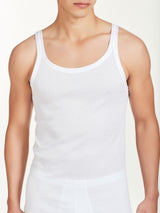 Filo di Scozia - Canottiera spalla stretta in cotone Bianchi Uomo - Ragno