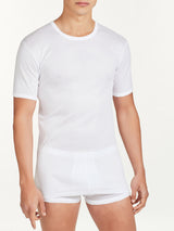 Filo di Scozia - Maglietta girocollo in cotone Bianchi Uomo - Ragno