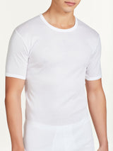 Filo di Scozia - Maglietta girocollo in cotone Bianchi Uomo - Ragno