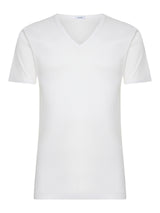 Filo di Scozia - Maglietta scollo a V in cotone Bianchi Uomo - Ragno