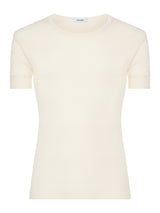 Merino Strong - Maglietta girocollo in costina di lana pesante Bianchi Uomo - Ragno