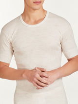 Merino Strong - Maglietta girocollo in costina di lana pesante Grigi Uomo - Ragno