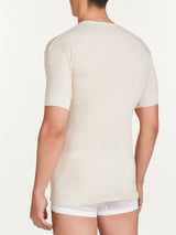 Merino Strong - Maglietta girocollo in costina di lana pesante Grigi Uomo - Ragno