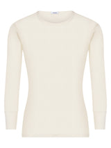 Merino Strong - Maglietta girocollo in costina di lana pesante Bianchi Uomo - Ragno