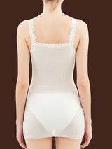 Lana Seta - Top taglio seno in lana e seta Bianchi Donna - Ragno