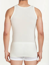 Merino Light - Canottiera spalla larga in costina di lana leggera Bianchi Uomo - Ragno