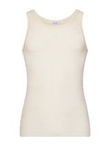 Merino Light - Canottiera spalla larga in costina di lana leggera Bianchi Uomo - Ragno