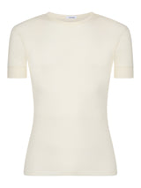 Merino Light - Maglietta girocollo in costina di lana leggera Bianchi Uomo - Ragno