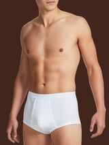 100 Cotone - Slip alto in costina di cotone Bianchi Uomo - Ragno