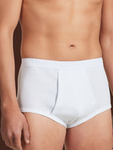 100 Cotone - Slip alto in costina di cotone Bianchi Uomo - Ragno