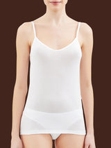 Filo di Scozia - Top in maglia unita di Filo di Scozia Bianchi Donna - Ragno