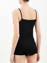 Filo di Scozia - Top in maglia unita di Filo di Scozia Neri Donna - Ragno