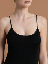 Filo di Scozia - Top in maglia unita di Filo di Scozia Neri Donna - Ragno