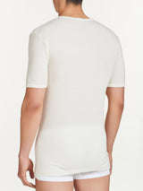 Merino Medium - Maglietta girocollo in lana di peso medio Bianchi Uomo - Ragno