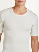 Merino Medium - Maglietta girocollo in lana di peso medio Bianchi Uomo - Ragno