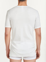 Sintonia - Maglietta girocollo in tessuto doubleface Bianchi Uomo - Ragno