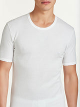 Sintonia - Maglietta girocollo in tessuto doubleface Bianchi Uomo - Ragno