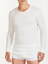 Sintonia - Maglietta girocollo in tessuto doubleface Bianchi Uomo - Ragno