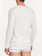 Sintonia - Maglietta girocollo in tessuto doubleface Bianchi Uomo - Ragno