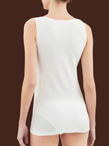 Sintonia - Canottiera spalla larga in tessuto doubleface Bianchi Donna - Ragno