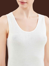 Sintonia - Canottiera spalla larga in tessuto doubleface Bianchi Donna - Ragno