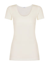 Sintonia - Maglietta a manica corta in tessuto doubleface Bianchi Donna - Ragno