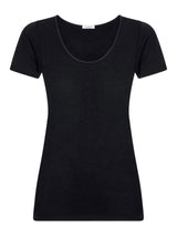 Sintonia - Maglietta a manica corta in tessuto doubleface Neri Donna - Ragno