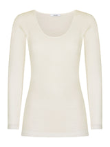 Sintonia - Maglietta a manica lunga in tessuto doubleface Bianchi Donna - Ragno