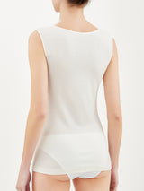 Merino Medium - Canottiera a spalla larga in lana Bianchi Donna - Ragno