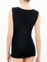 Merino Medium - Canottiera a spalla larga in lana Neri Donna - Ragno