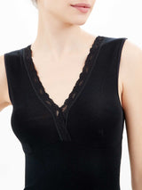 Merino Medium - Canottiera a spalla larga in lana Neri Donna - Ragno