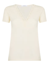 Merino Medium - Maglietta scollo a V in lana Bianchi Donna - Ragno