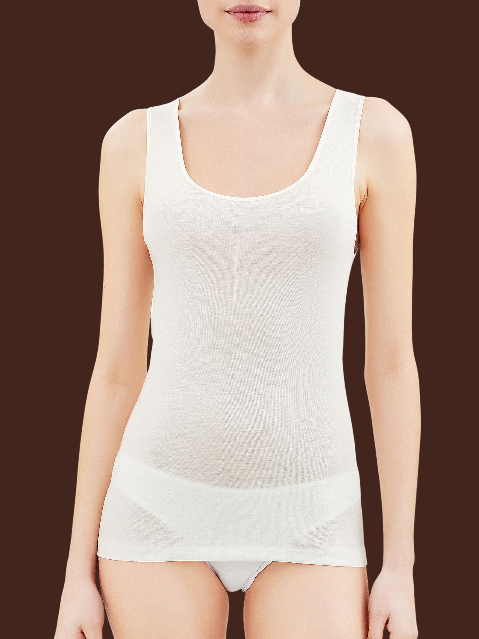 Lana Seta Canottiera in lana e seta Lana - Main Image