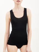 Lana Seta - Canottiera in lana e seta Neri Donna - Ragno