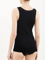 Lana Seta - Canottiera in lana e seta Neri Donna - Ragno