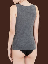 Lana Seta - Canottiera in lana e seta Neri Donna - Ragno