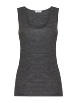 Lana Seta - Canottiera in lana e seta Neri Donna - Ragno