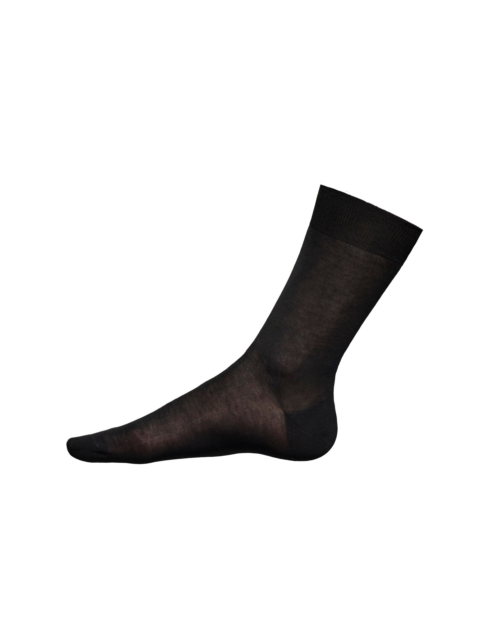 Calza corta in filo di Scozia Neri Uomo - Ragno