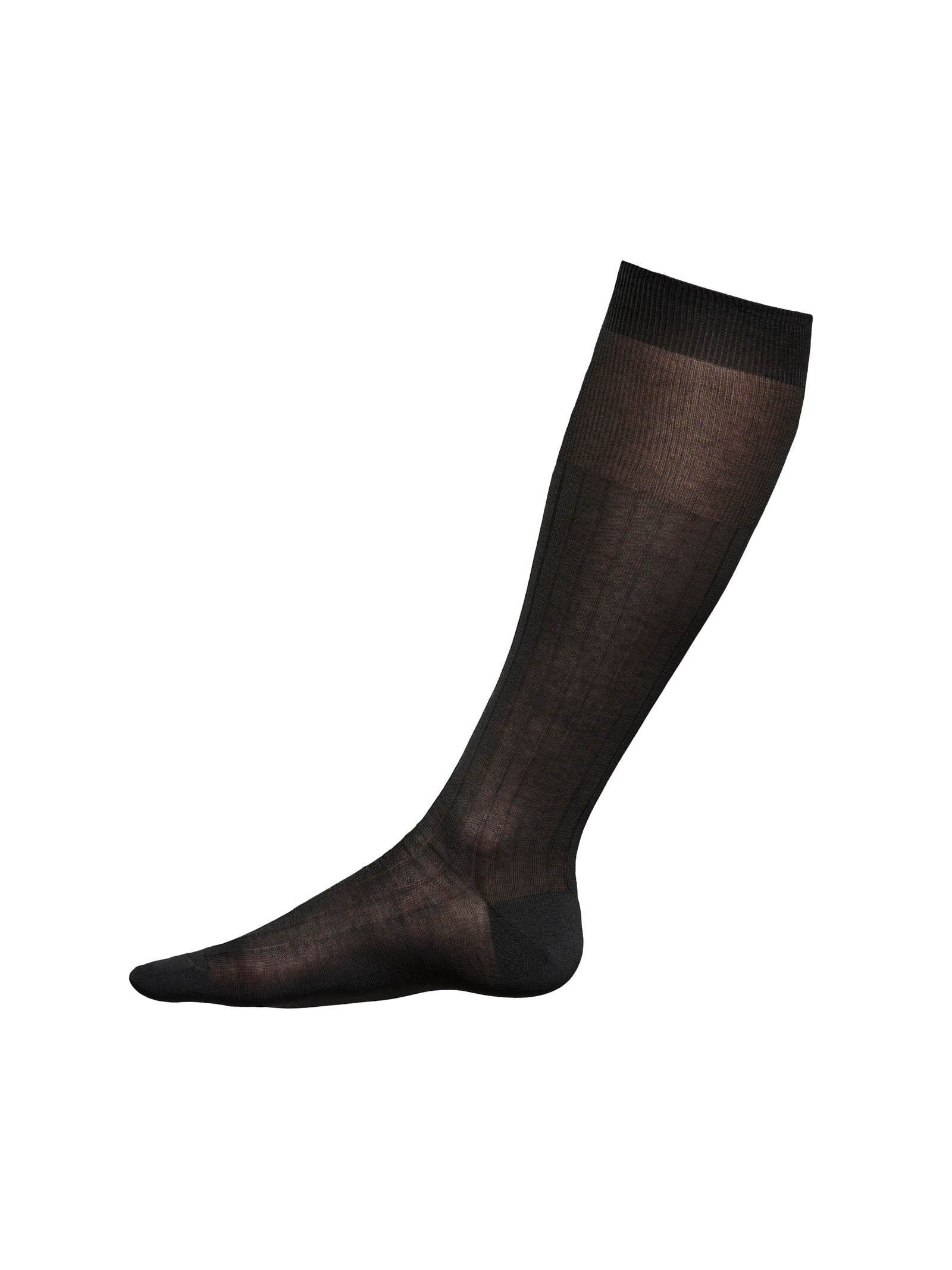 Calza sottoginocchio in filo di Scozia Neri Uomo - Ragno