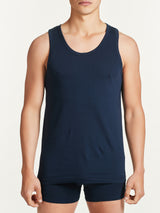 100% Cotton - Canottiera in cotone Blu Uomo - Ragno