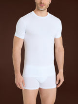 100% Cotton - Maglietta girocollo alto in cotone Bianchi Uomo - Ragno