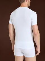 100% Cotton - Maglietta girocollo alto in cotone Bianchi Uomo - Ragno