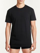 100% Cotton - Maglietta girocollo alto in cotone Neri Uomo - Ragno