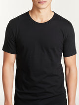 100% Cotton - Maglietta girocollo in cotone  Neri Uomo - Ragno