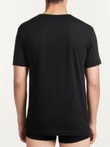100% Cotton - Maglietta girocollo in cotone Neri Uomo - Ragno
