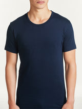 100% Cotton - Maglietta girocollo in cotone  Blu Uomo - Ragno