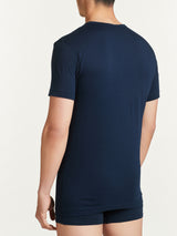 100% Cotton - Maglietta girocollo in cotone  Blu Uomo - Ragno