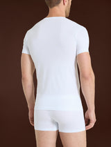 100% Cotton - Maglietta scollo a V in cotone Bianchi Uomo - Ragno