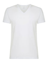 100% Cotton - Maglietta scollo a V in cotone Bianchi Uomo - Ragno